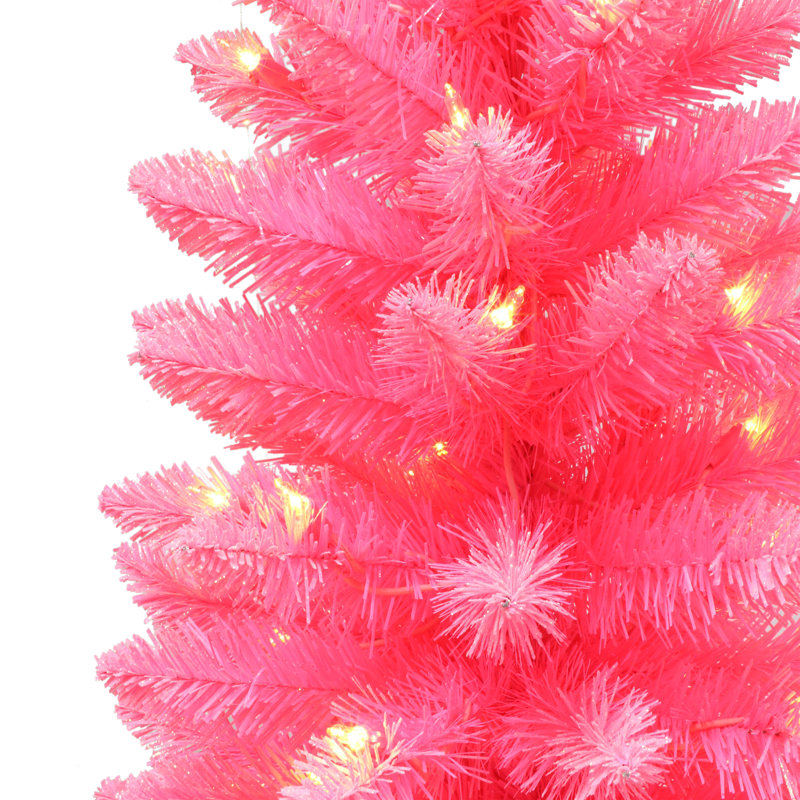 4' Lighted Pine Christmas Tree