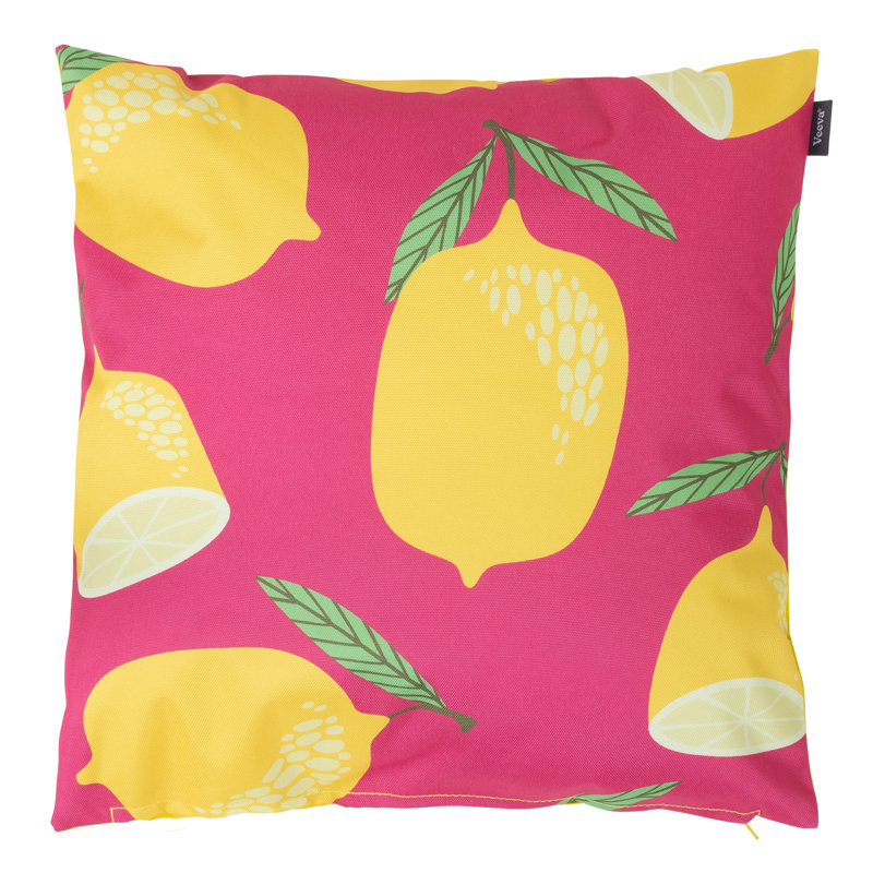 Lemons Indoor-Outdoor Cushion, Yellow