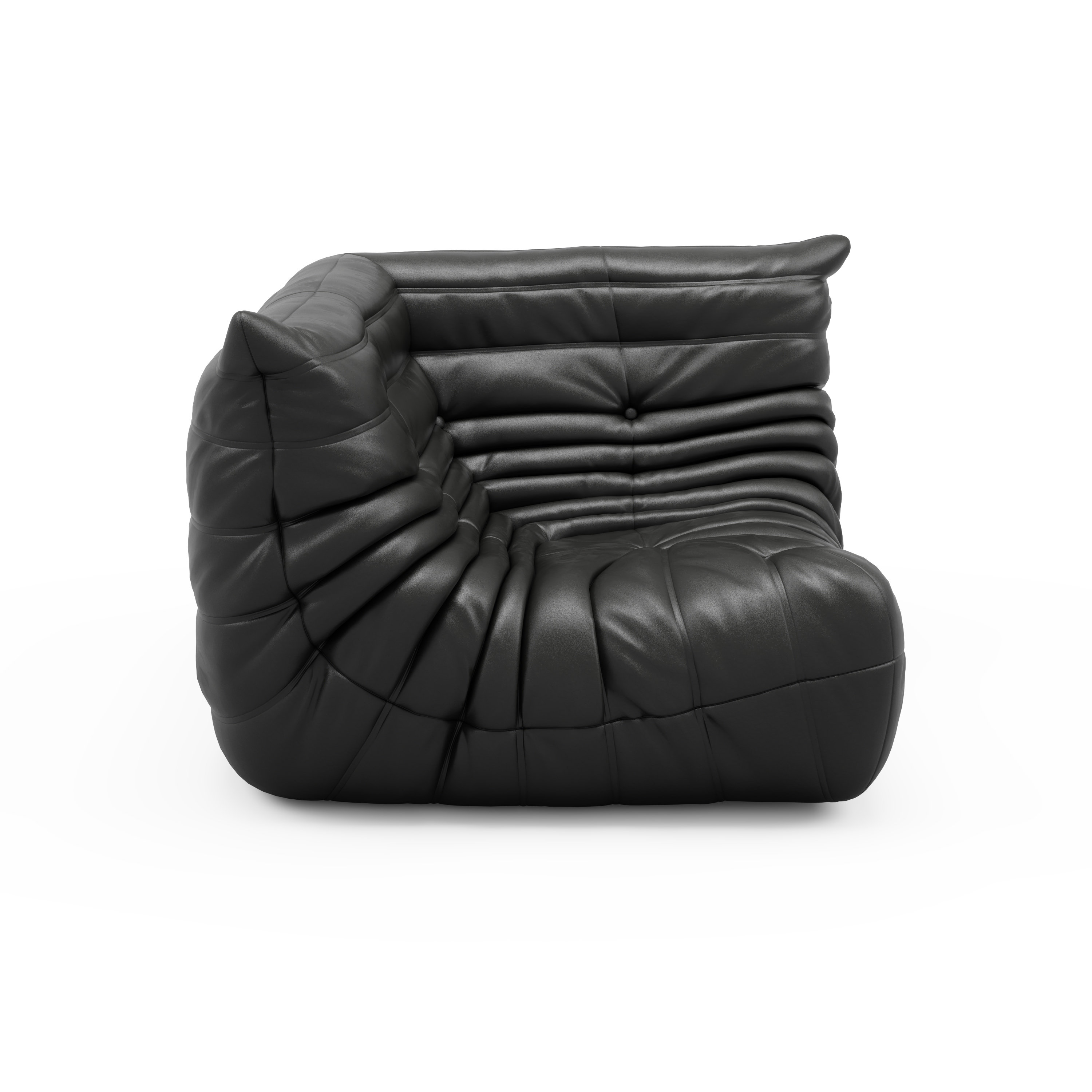 Executive Leather Bean Bag Sofa with Stool