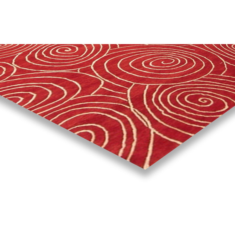 Tapis de surface 9 pi x 12 po one-of-kind noué la rouille Lampert