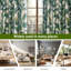 Rideaux en lin tropical à motif floral occultant et isolant pour chambre à coucher-113728697