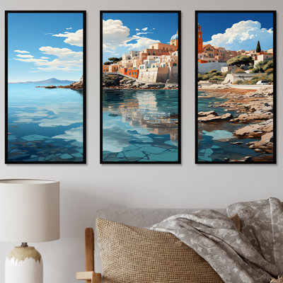 «Hidden Coastal Serenade Port II - Port Landscape Coastal», art mural