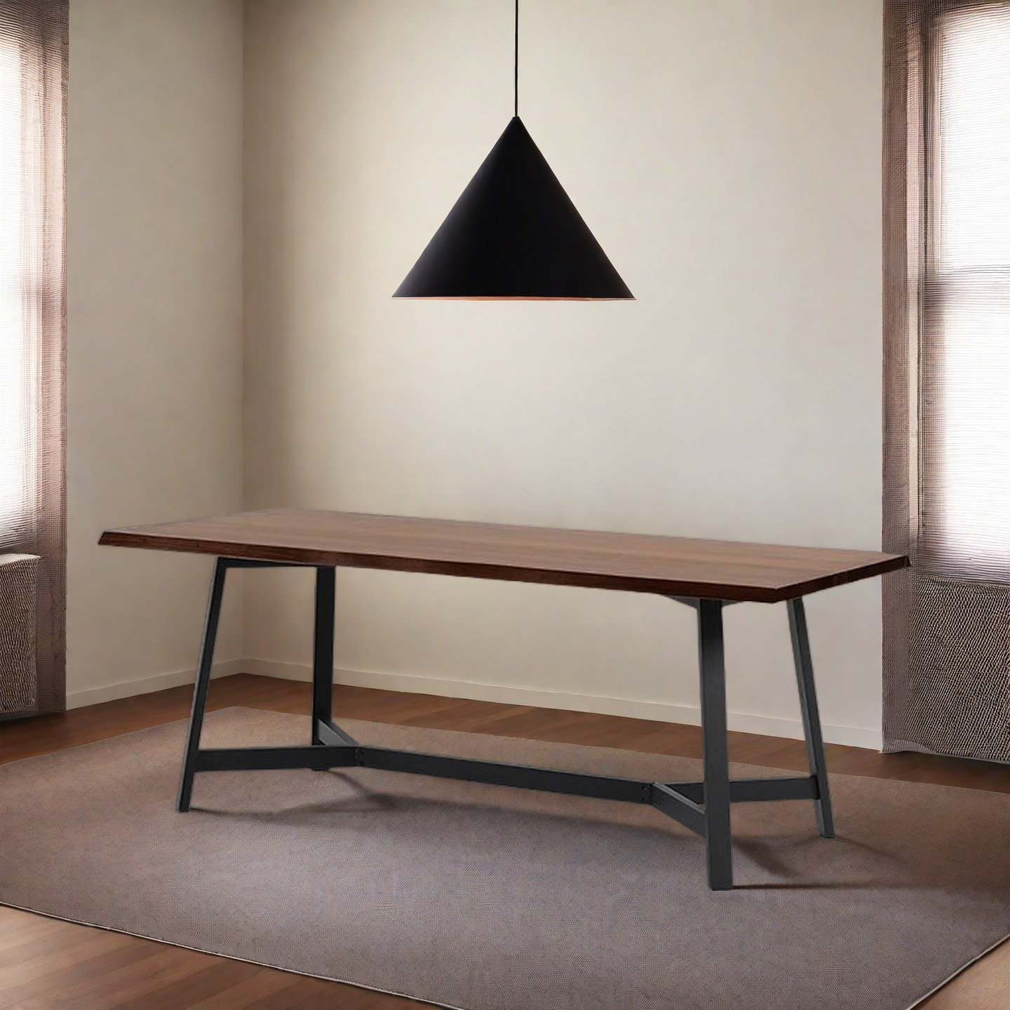 Corrigan Studio Solid Elm Wood Rectangular Dining Table. - Wayfair Canada