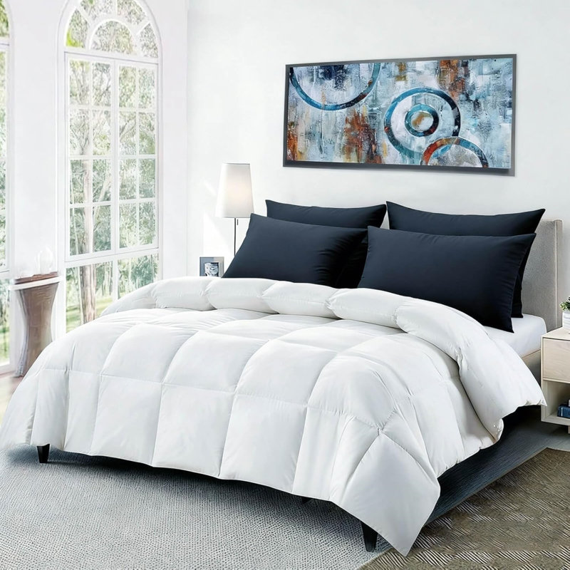 Ultra Thin Bed Pillows Standard Size Down Alternative Set Of 2