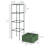 Galvanized Raised Garden Bed with Lattice Tomato Cage and Open Bottom-374719350