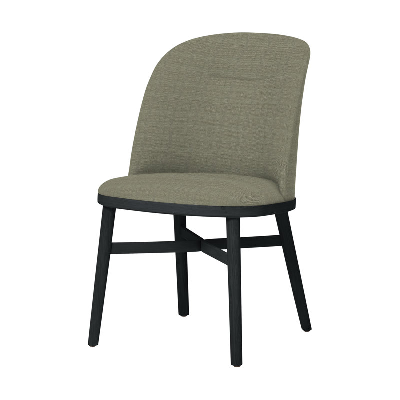 Bund Upholstered Dining Chair, L493 Sanfor Putty 3479, Gray Oak