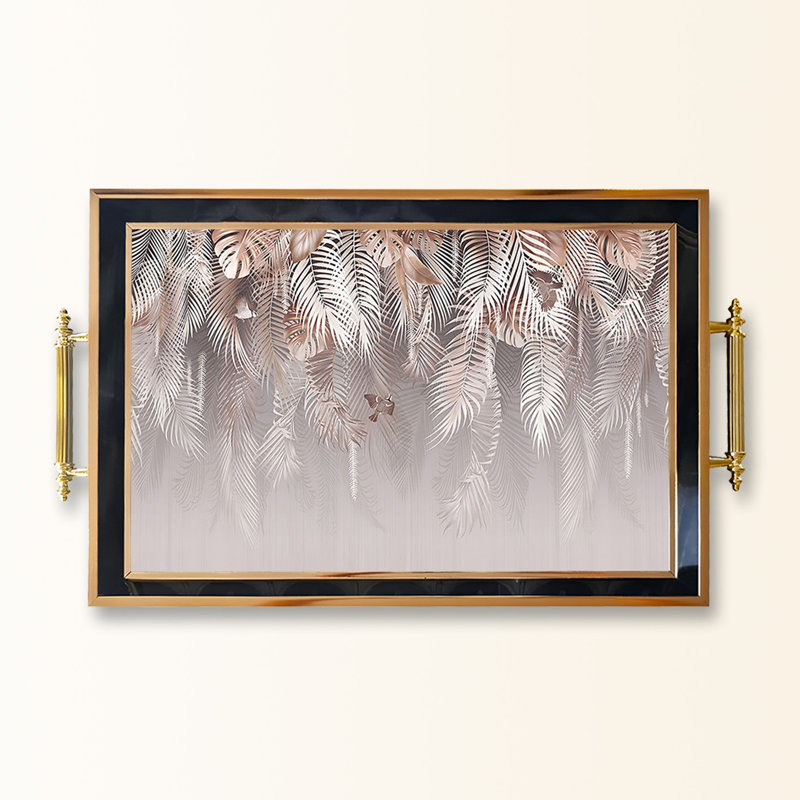 Élégant plateau en verre de 19,7 po x 11,4 po x 1,4 po | Fabrication 100% verre durable | Facile à nettoyer avec un chiffon humide | Idéal pour le service, la présentation décorative et l'organisation | Ajout élégant à la décoration intérieure