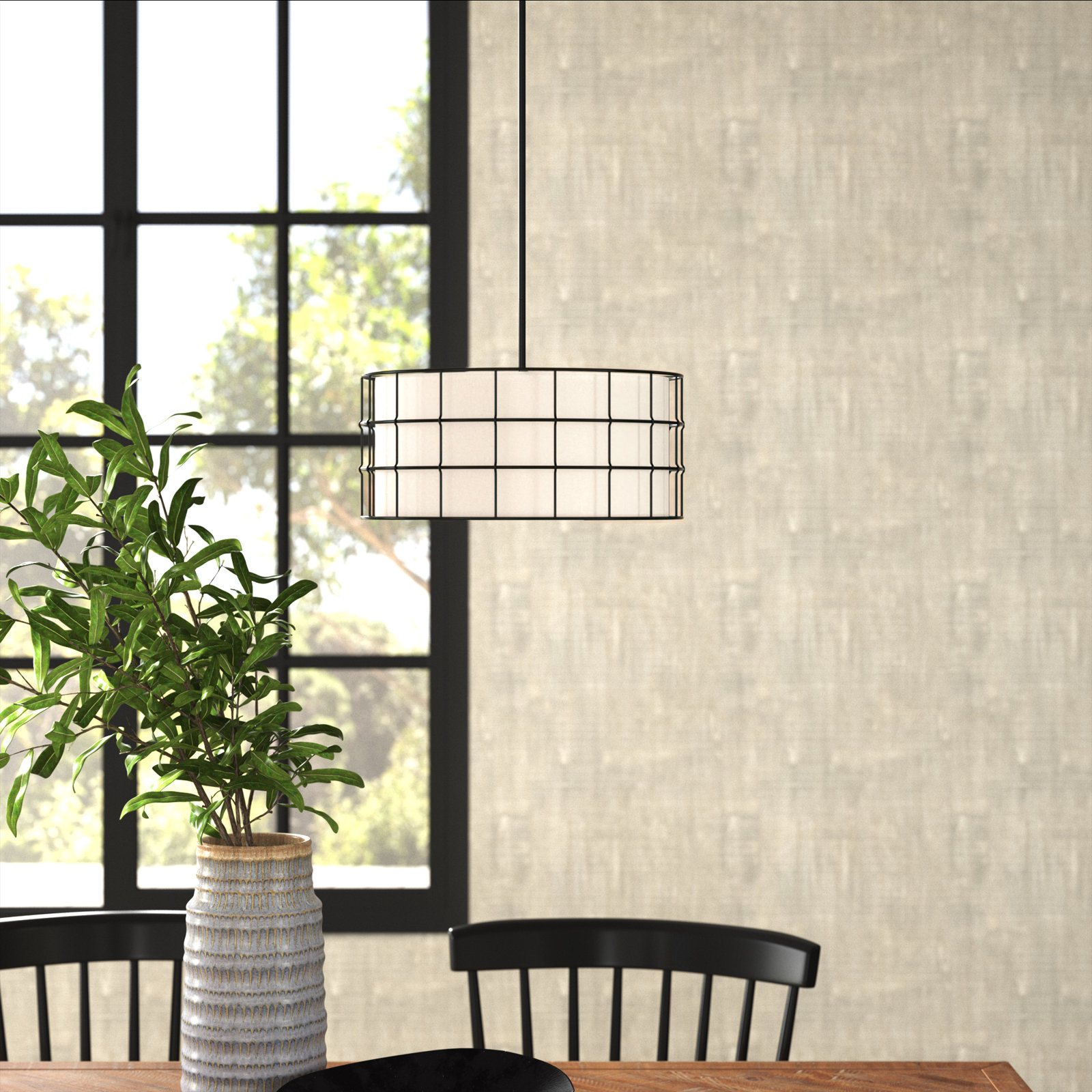 Dimmable Pendant, Black, Pendant