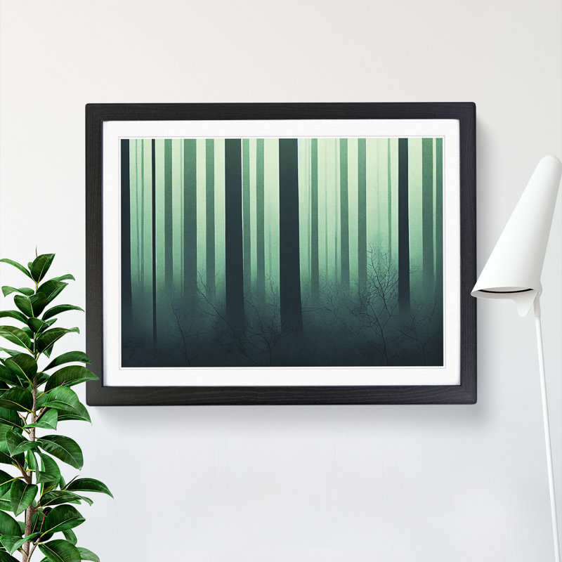 A Sculptured Forest - Single Picture Frame Print, Black, 46cm H x 64cm W