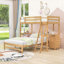 Lit superposé simple au-dessus de 3 tiroirs avec bureau, convertible-1083182184