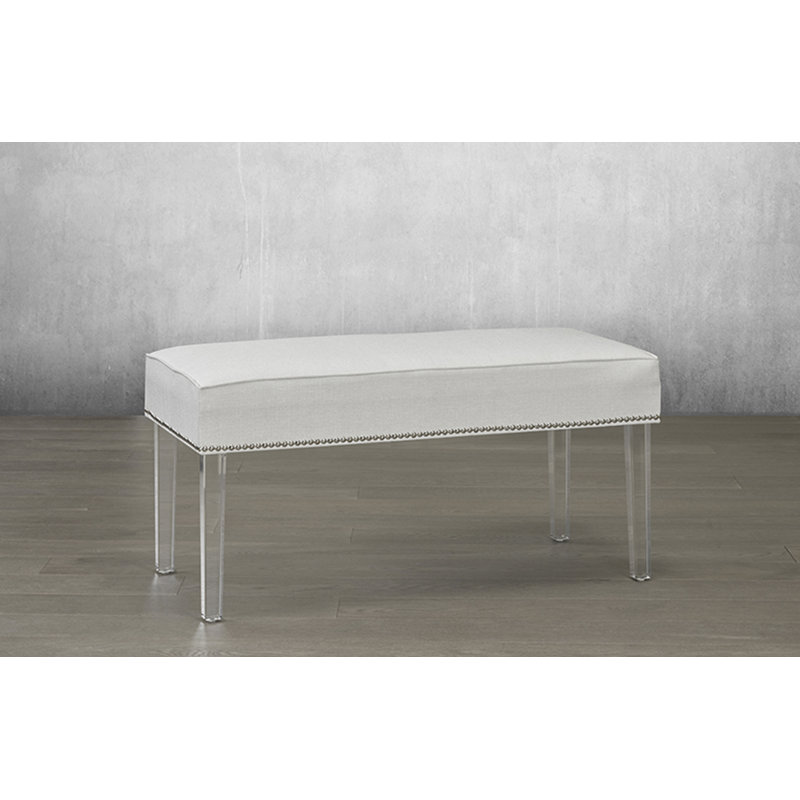Banc en faux cuir Levi, Blanc