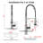 Commercial Pull Down Kitchen Faucet With 4-function Sprayer, Single Handle Spring Sink Faucet In Brushed Nickel (deck Plate Included)