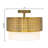 10.125"H Jenaia Mixed-Material Drum Shade Ceiling Light