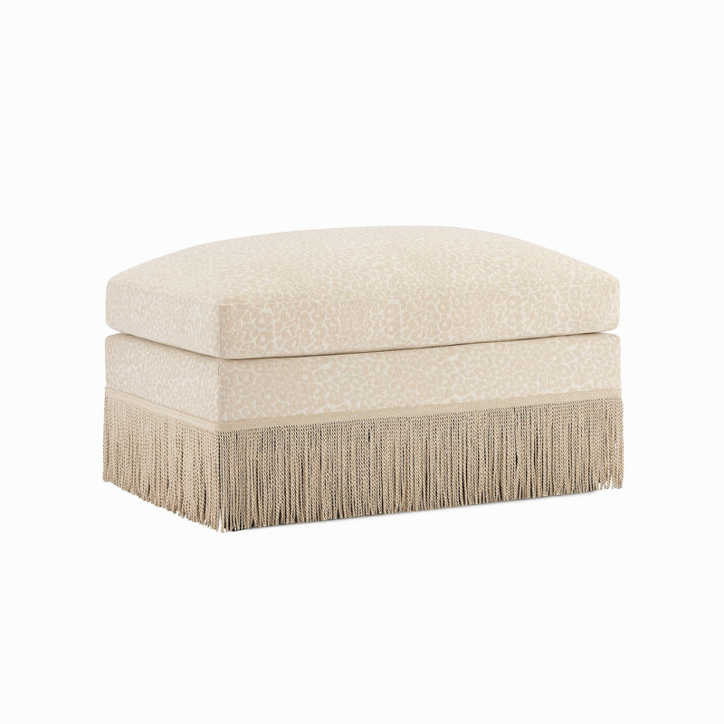 Ottoman Leopard Chenille -Beige Coffee, Beige
