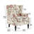  Duward Beige Floral Upholstered Wingback Accent Chair with Nailhead Trim-1034399811