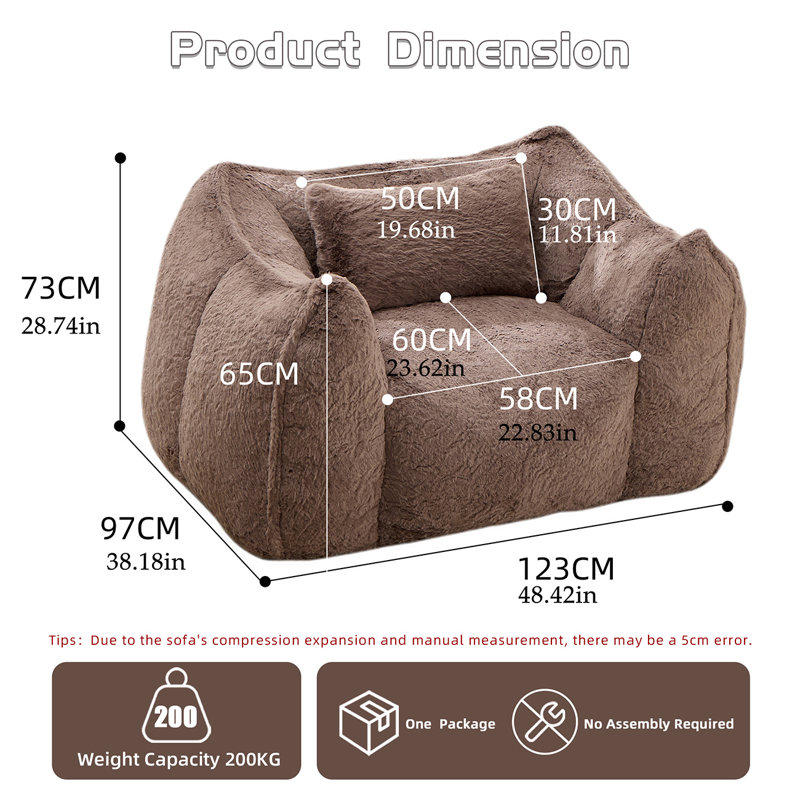 Bean Bag Sofa, Brown