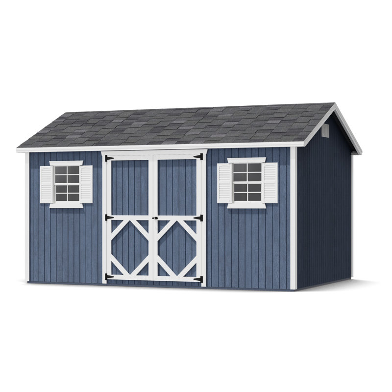 Classic Workshop Outdoor Wood Storage Shed, 10' x 14', No