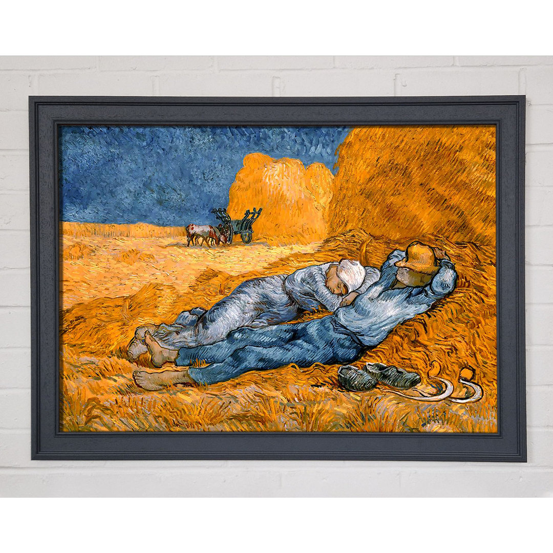 Gerahmtes Leinwandbild Rest From Work von Van Gogh