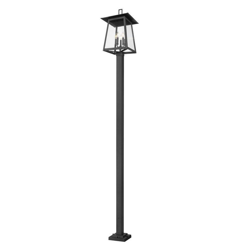 Solis 5 Light Outdoor Post Mounted Fixture in Black