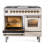 ILVE Nostalgie II Series 40 inch Dual Fuel Range with 6 Sealed Burners, Griddle (Glass Door)-99299504-99299489