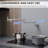 Wall Mounted Pot Filler Faucet With Double Joint Swing Arms Single Hole Folding Kitchen Faucet Stainless Steel Double Handle Kitchen Sink Faucets-104561461