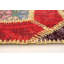 Tapis de zone en laine rouge/bleu 6 pi 11 po x 10 pi 6 po one-of-kind à la main-noué la 2010 Lauge