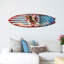 Panneau de porte patriotique de planche de surf américain Diminutive