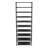 30 Pair Black Metal/Fabric Shoe Rack