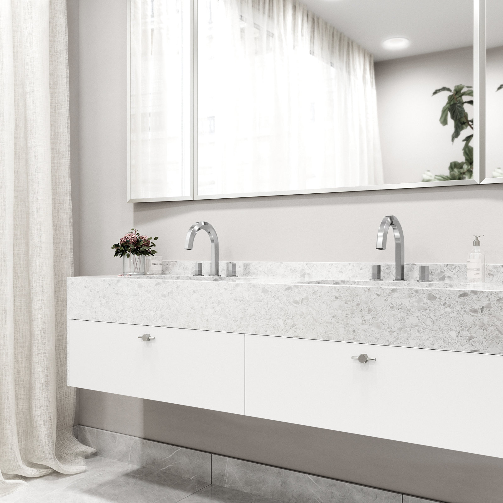 Hart Widespread Bathroom Faucet, Chrome