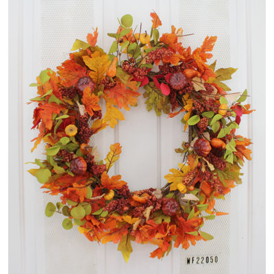 Handcrafted Faux Orchid Foam 24'' Wreath