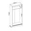 2 Door Manifactured Wood Wardrobe