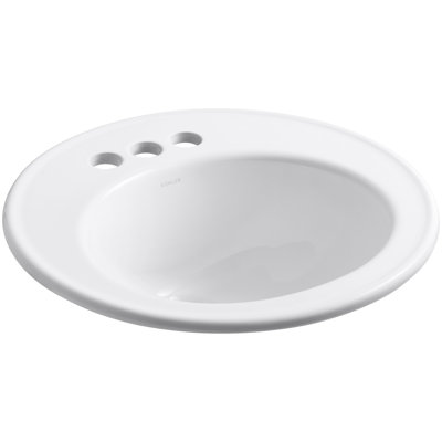Brookline Circular Drop-In Bathroom Sink with Overflow