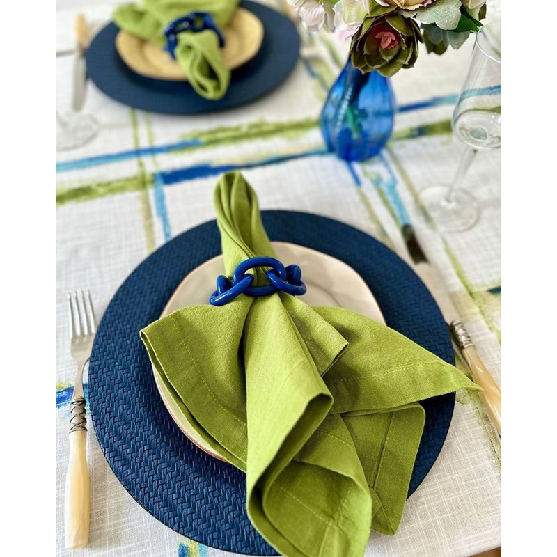 Abstract Grid Geometric Tablecloth, 120" L x 63" W