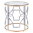 Table de bout cylindrique en verre de 24,25 po de hauteur Fullerton