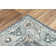 Tapis gris en laine touffeté à la main Floral