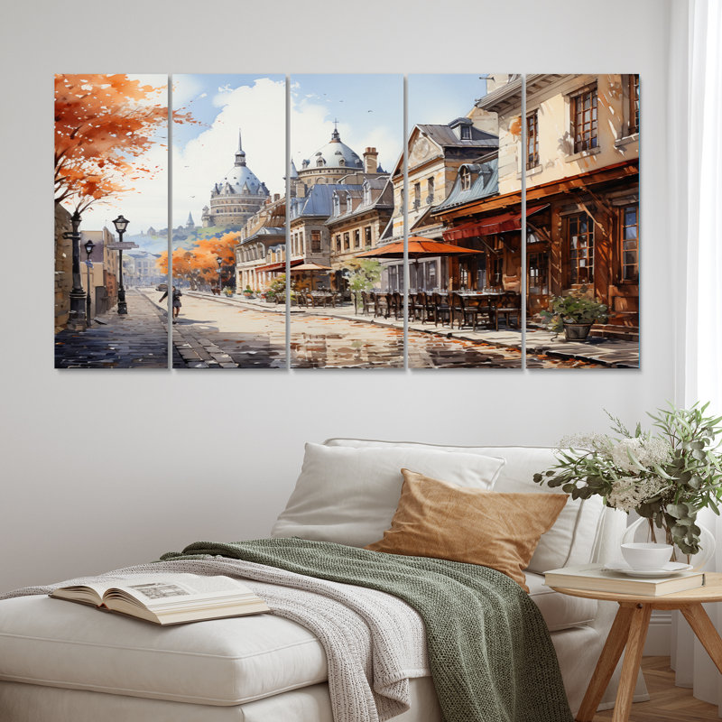 Beauté française Québec II - décoration murale Québec - 5 panneaux égaux