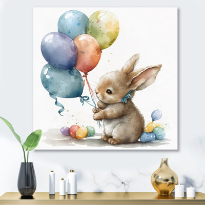 Nursery Bunny Childrens Dream - Children Metal Wall Art