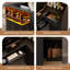 Bureau de réception avec lumières à DEL, bureau de réception moderne en forme de L avec tablette en verre, table de comptoir de réception pour les halls d'entrée, les salons, le commerce de détail et les bureaux à domicile-2068380287