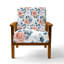 Fauteuil d'appoint romantique à motifs floraux pour filles - Fauteuil en velours vert pastel rose jardin-213326657
