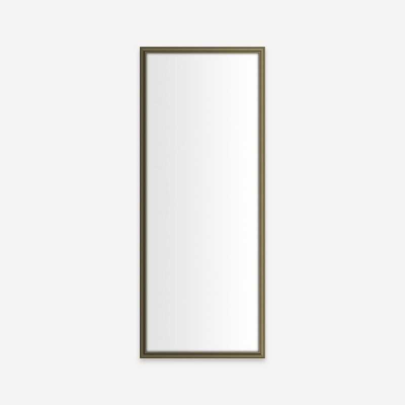 Main Line Full Length Mirror with Rosemont Frame, Vintage Brass, 39.5" H x 15.13" W