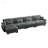 L Shaped Sectional Cloud Sofa, Convertible Deep 4 Seater Modular Couch For Living Room, Modern Velvet Comfy Upholstered Corner Couch With Waist Pillows And Bolstered Armrests-1447136376-1447136378