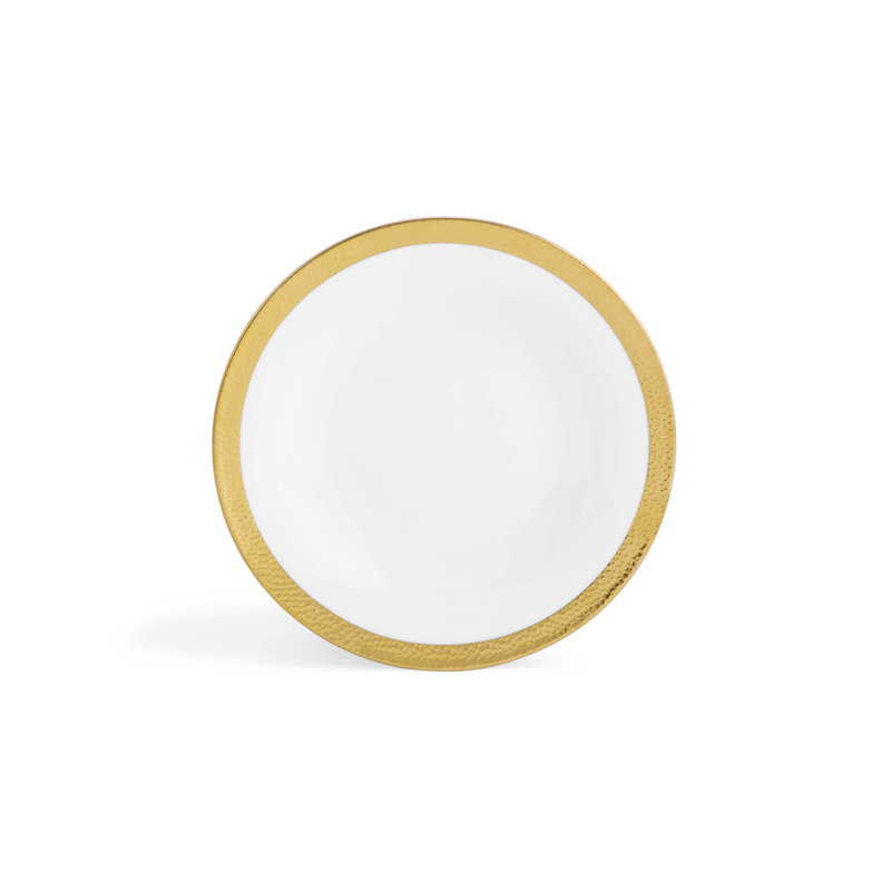 Smith Handmade Porcelain Appetizer Plate, Gold