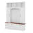 Farmhouse Hall Tree With Golden Hooks & Walnut Bench, Entryway Organizer With Adjustable Shelves, Shoe Storage-117530978
