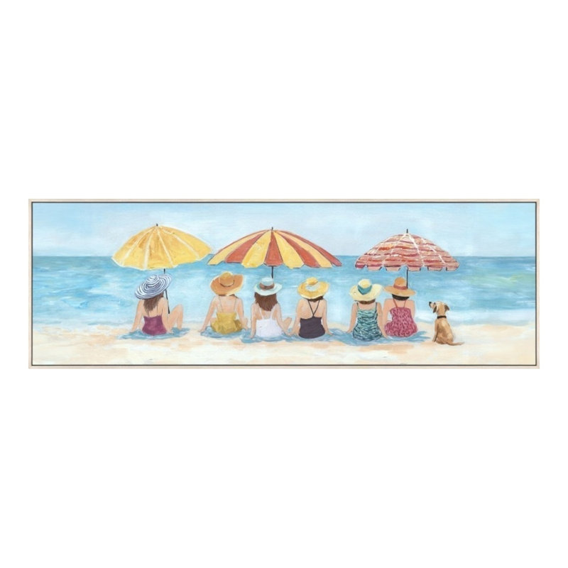 Art mural sur toile Gather in the Shade - 20 po x 60 po - Cadre beige clair