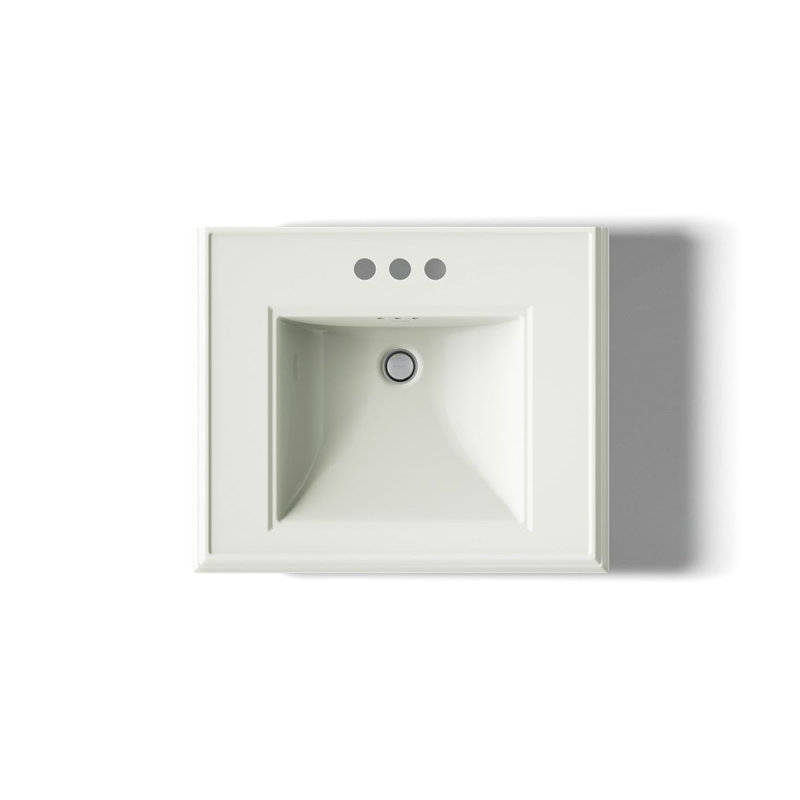 Memoirs®  Pedestal Tall Bathroom Sink with Overflow, Dune, 4" Centers