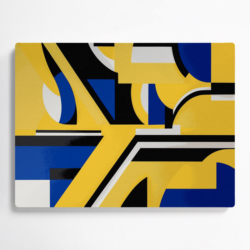 Art mural rigide en métal jaune 63, H 12 po x l 18 po