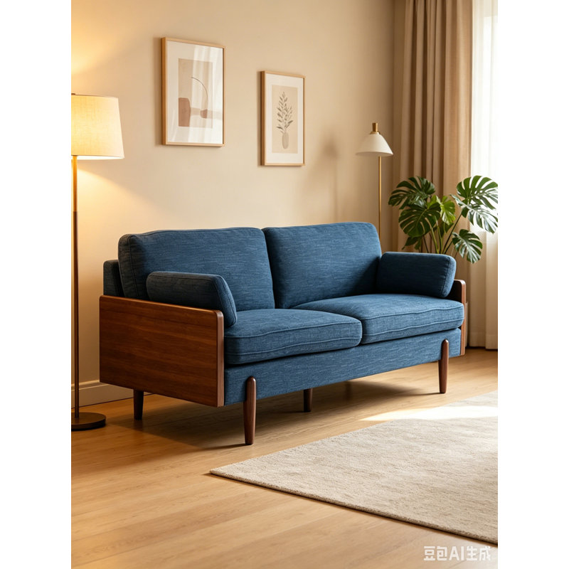 Canapé Mid-Century moderne - bleu marine, Marine