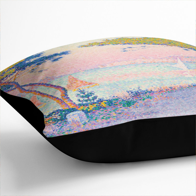 Square Cushion, 55cm H x 55cm W x 20cm D, Black