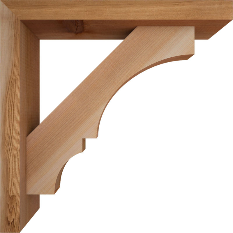 Support de bloc Balboa avec entretoise décalée, 18 po x 18 po, Cèdre rouge occidental de l 3 1/2 po (lisse)