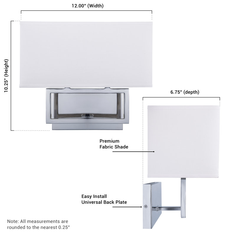 Pressley Armed Sconce, Chrome